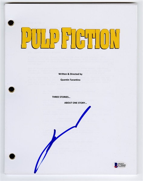 John Travolta Signed "Pulp Fiction" Script Beckett Authenticated