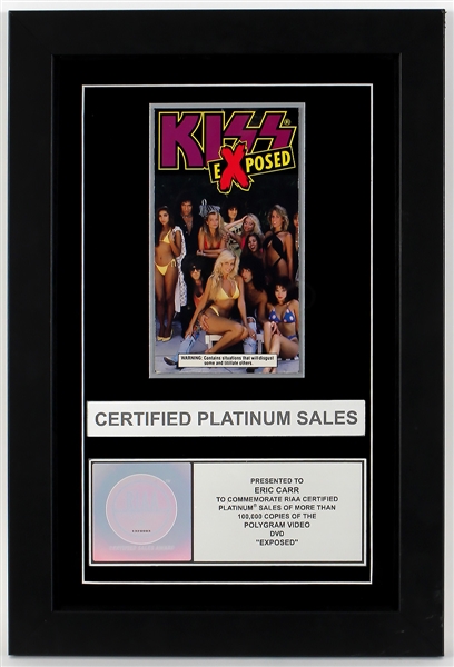 KISS "Exposed" Original RIAA Platinum Video and DVD Award Presented to Eric Carr