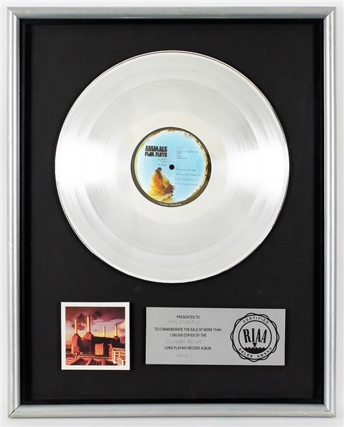 Pink Floyd "Animals" Original RIAA Platinum LP Record Award