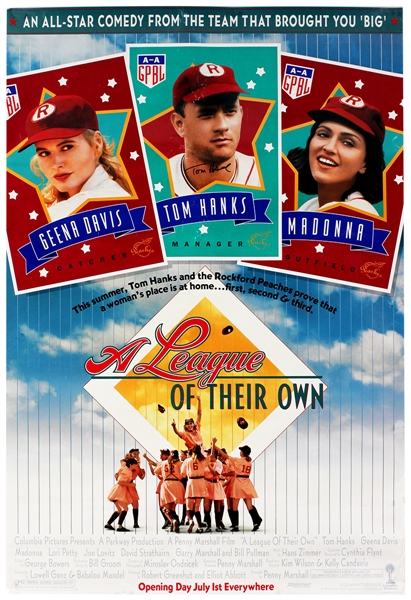 Tom Hanks Signed "A League of Their Own" Movie Poster