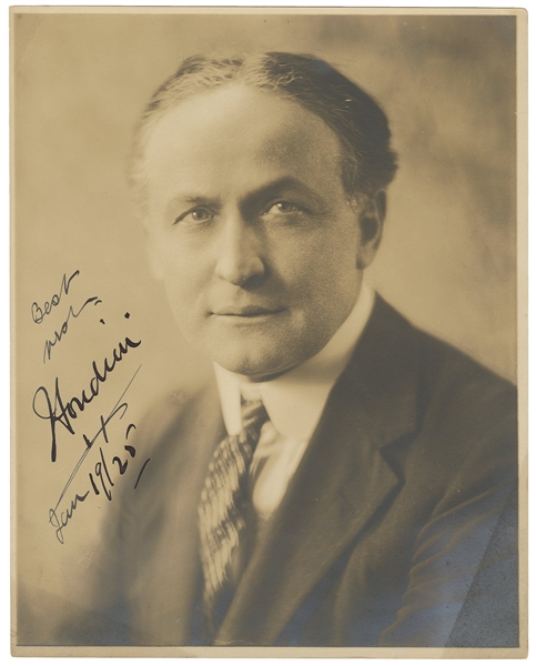 Harry Houdini 1925 Signed and Inscribed Original Photograph JSA LOA