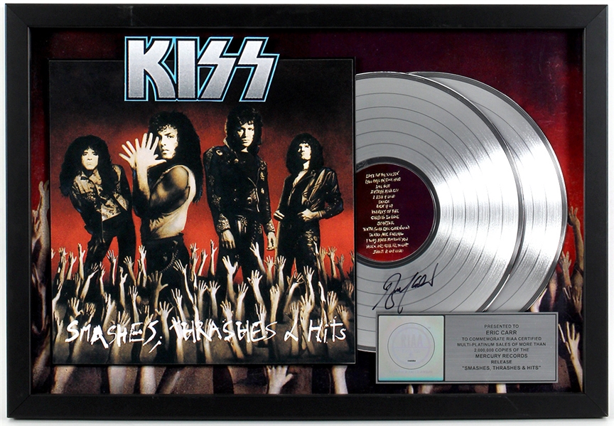 KISS Bruce Kulick Signed "Smashes, Thrashes & Hits" Original RIAA Multi-Platinum Album Award Presented to Eric Carr