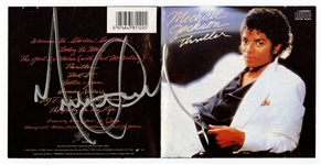 Michael Jackson Signed "Thriller" C.D. Insert