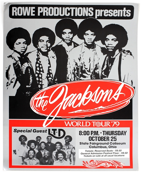 The Jacksons World Tour 79 Original Concert Poster