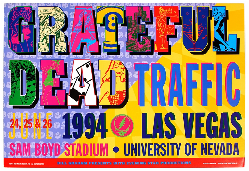 Grateful Dead and Traffic Original Concert Poster