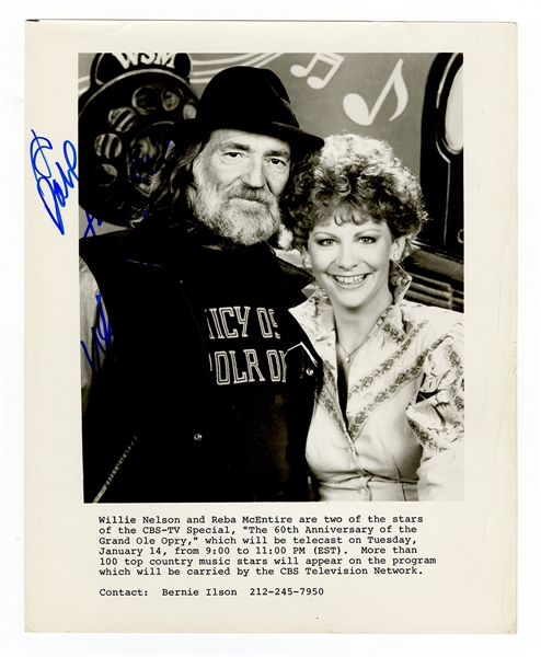Willie Nelson Signed Publicity Photograph Becket Authentication