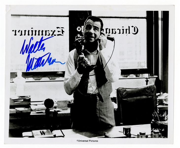 Walter Matthau Signed "The Front Page" Publicity Photograph Beckett Authentication