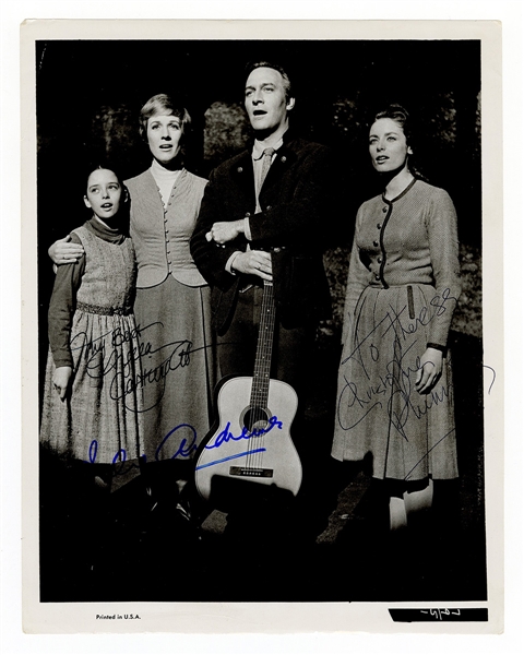 Julie Andrews, Christopher Plummer and Angela Cartwright Signed "Sound of Music" Photograph Beckett LOA