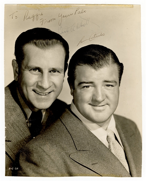Bud Abbott & Lou Costello Signed and Inscribed Photograph JSA LOA
