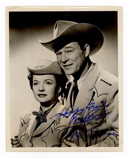 Roy Rogers and Dale Evans Signed and Inscribed Photograph JSA LOA
