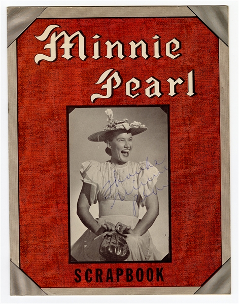 Minnie Pearl Signed Fan Scrapbook JSA LOA