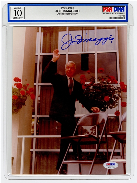 Joe DiMaggio Signed Photograph PSA 10 / JSA LOA