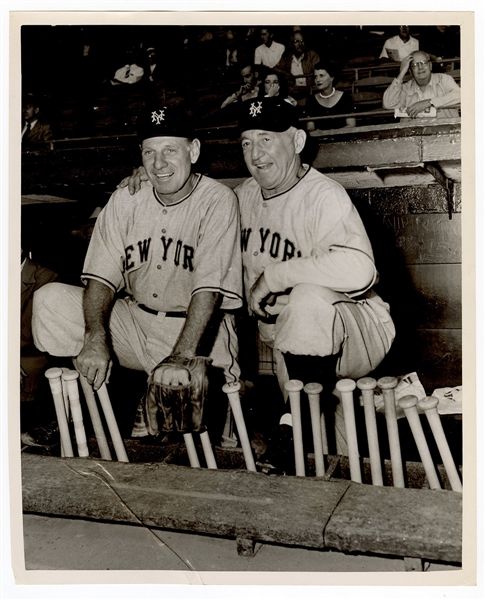 Leo Durocher and Frankie Frisch Black and White Photograph