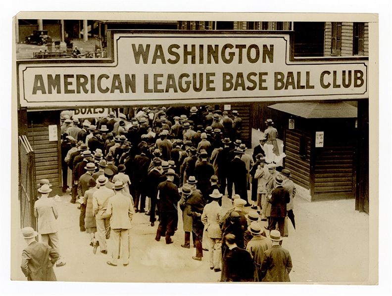 Baseball Fans Buying 1925 World Series Tickets Black and White Photograph