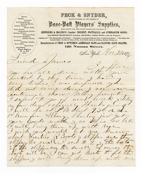 Andrew Peck Handwritten Letter