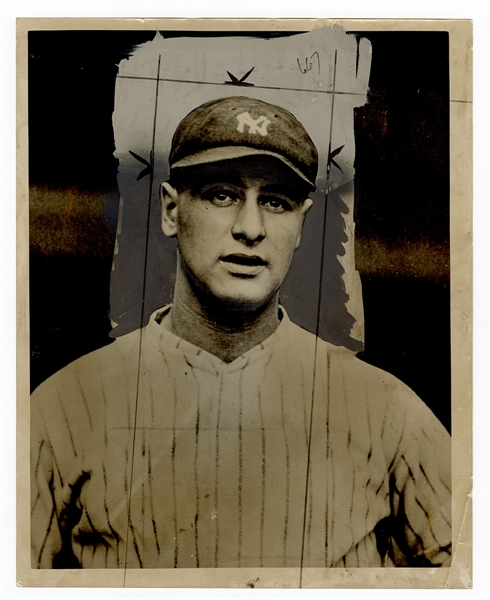 Lou Gehrig Black and White Photograph