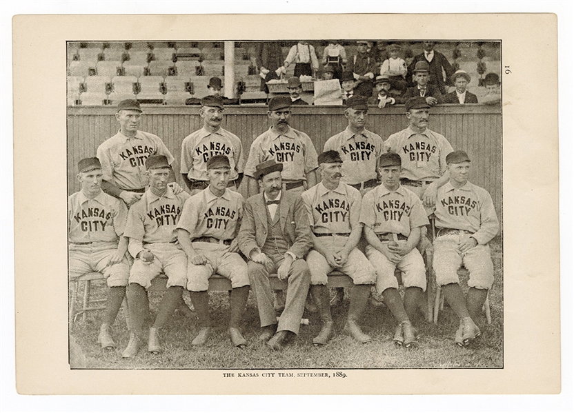 1889 Kansas City Cowboys Baseball Team Photograph
