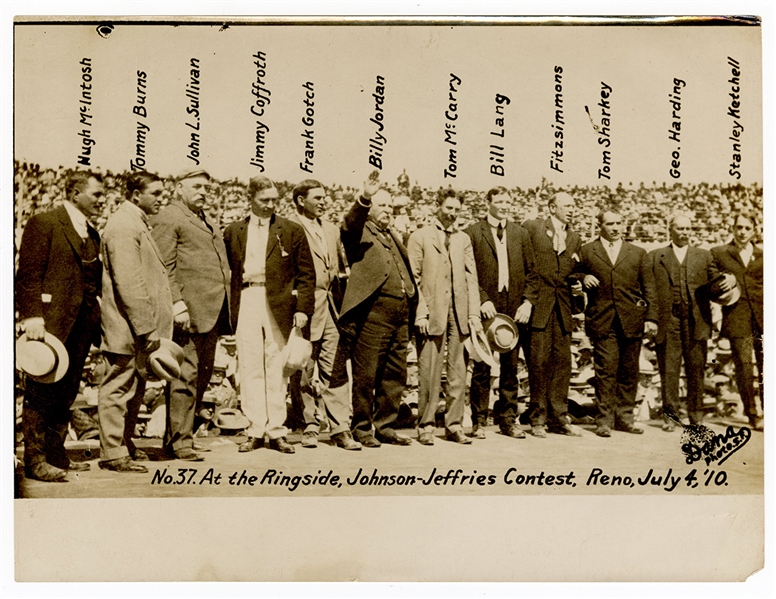 Johnson - Jeffries 1910 World Championship Fight Photograph