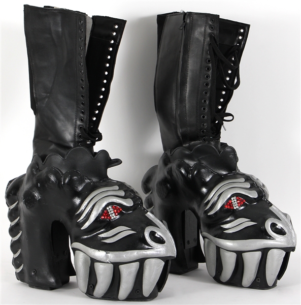KISS Iconic Gene Simmons Reproduction Ruby Boots in Black