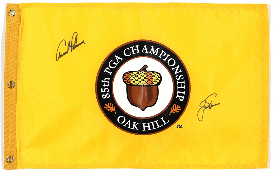 Arnold Palmer & Jack Nicklaus Signed PGA Championship Flag