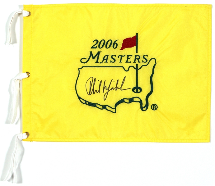 Phil Mickelson Signed 2006 Masters Flag