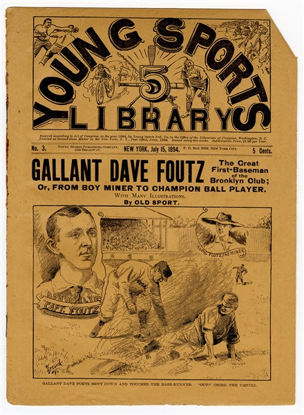 1894 Dave Foutz Young Sports Library Original Magazine