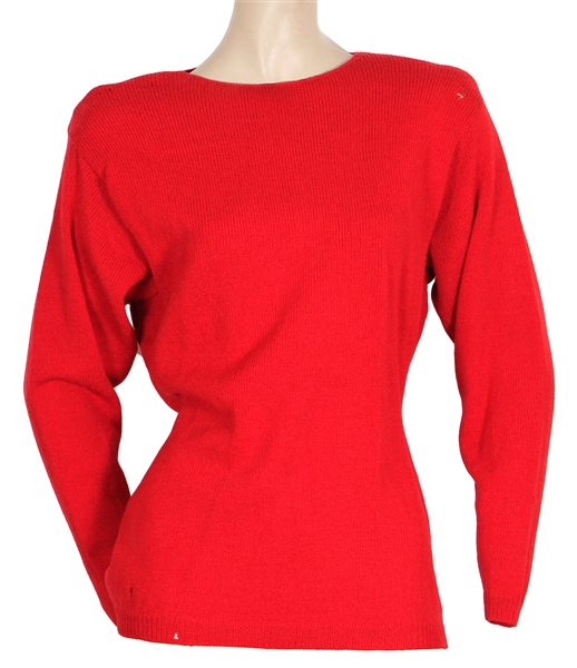 Liza Minelli Owned & Worn Red Sweater