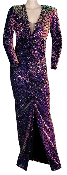 Katy Perry American Idol Grand Finale Season 19 Stage Used Purple Simona Corsellini Dress LOA
