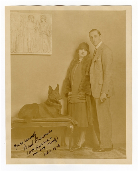 Basil Rathbone Vintage Signed and Inscribed Original Photograph JSA LOA