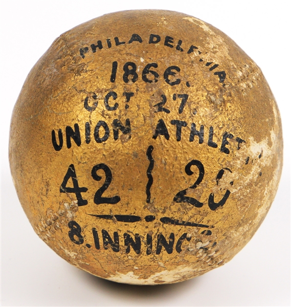 1866 Unions vs. Athletics Trophy Baseball