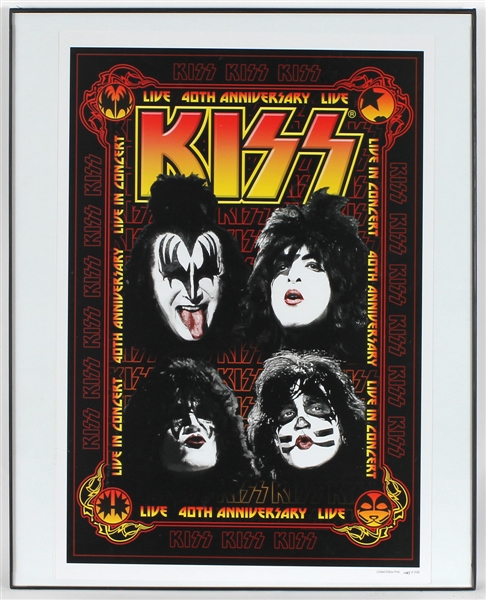KISS 40th Anniversary Live Original Limited Edition Lithograph Concert Poster
