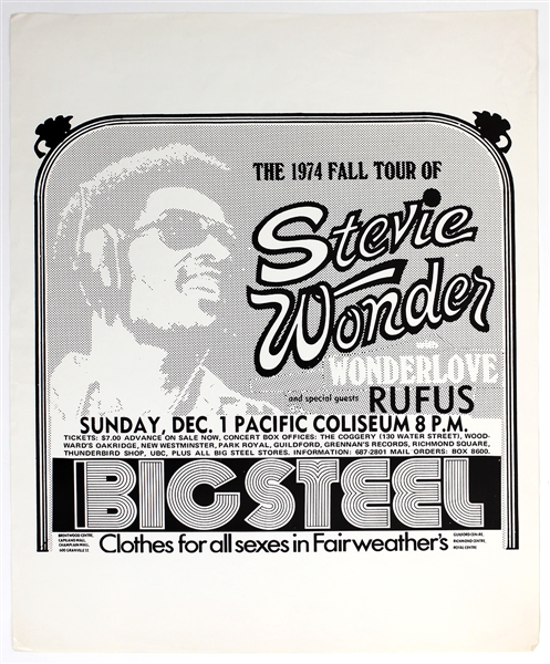 Stevie Wonder Original Concert Poster
