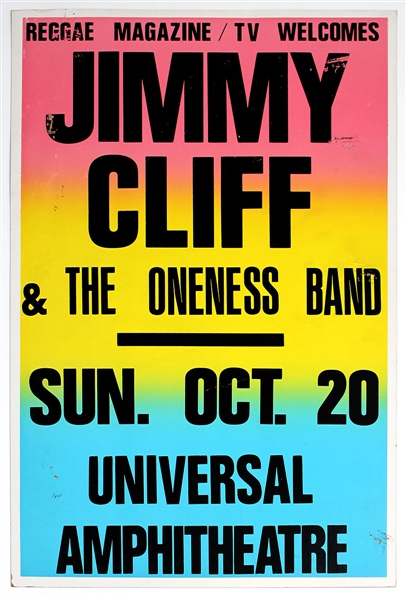 Jimmy Cliff Original Boxing-Style Concert Poster