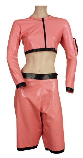 Charlie XCX Stage Worn Custom Pink Latex Costume