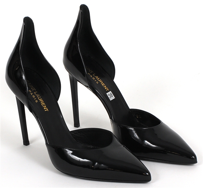 Lady Gaga Worn Yves Saint Laurent Black Patent Leather Shoes