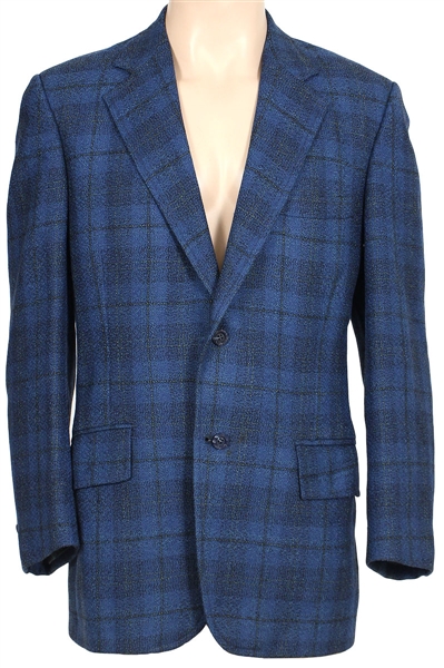James Brown Owned and Worn Plaid Blue Jacket