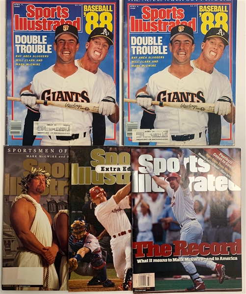 Mark McGwire Collection of 5 Sports Illustrated Magazines