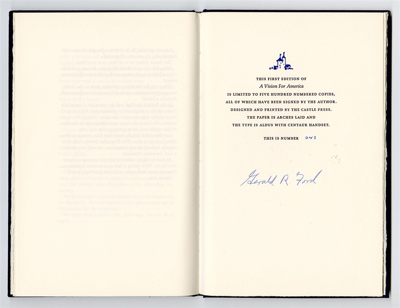 Gerald R. Ford Signed Limited First Edition Book Beckett LOA