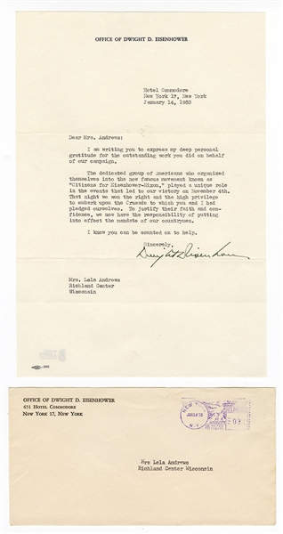 Dwight D. Eisenhower Signed Letter Beckett LOA