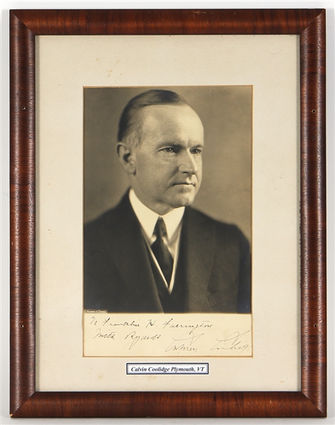 President Calvin Coolidge Signed Photograph JSA LOA