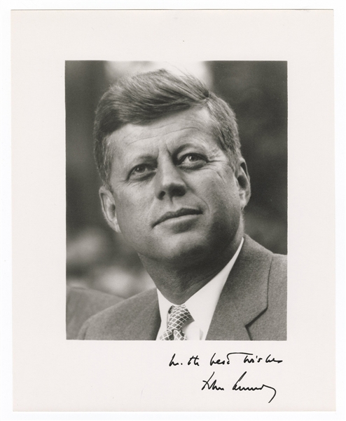 John F. Kennedy Official White House Photograph with Facsimile Signature