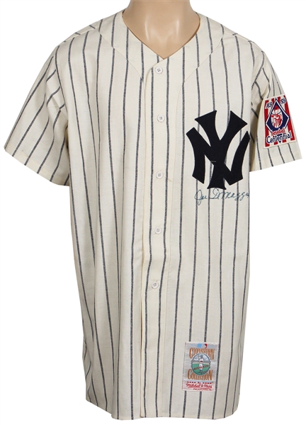 Joe DiMaggio Signed New York Yankees Cooperstown Rookie Replica Jersey