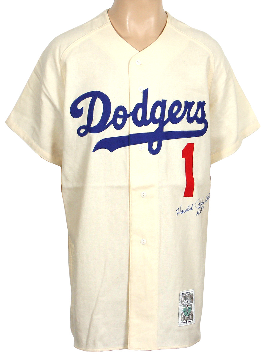  PEE WEE REESE signed MLB Dodger Jersey Cooperstown