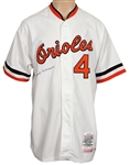 Earl Weaver Signed Baltimore Orioles Cooperstown Rookie Replica Jersey