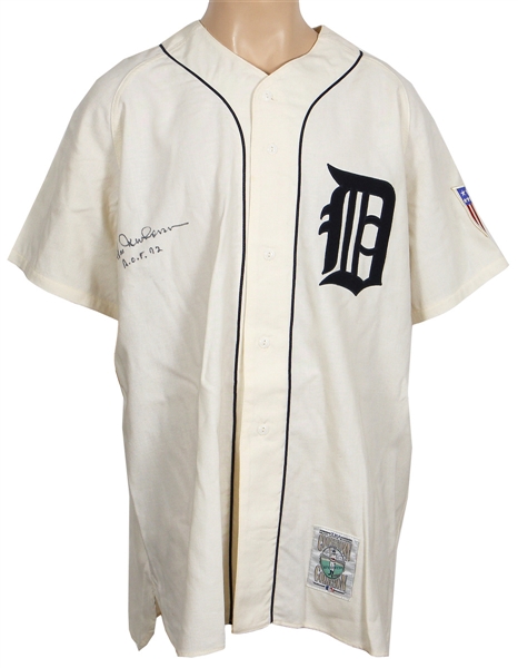 Hal Newhouser Signed Detroit Tigers Cooperstown Rookie Replica Jersey