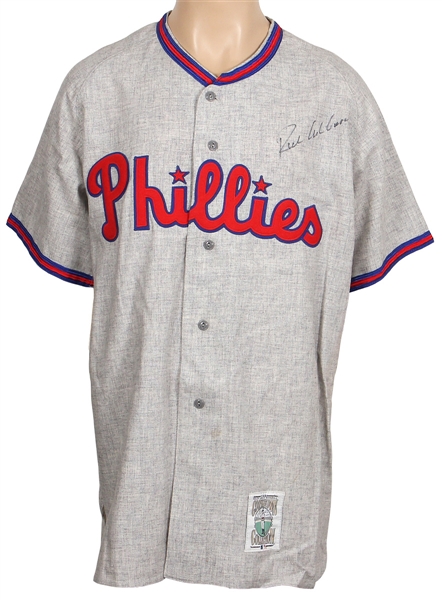 Richie Ashburn Philadelphia Phillies Signed Cooperstown Rookie Replica Jersey