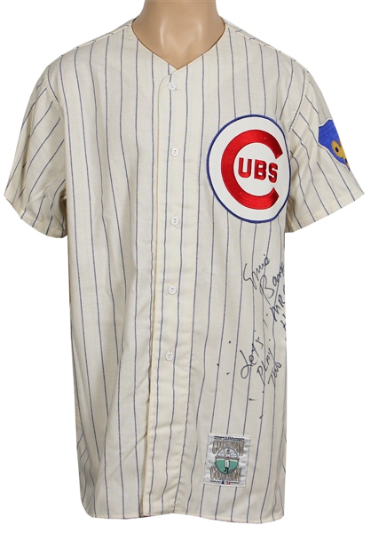 Ernie Banks Chicago Cubs Signed (Mr. Cub) Rookie Replica Jersey JSA LOA