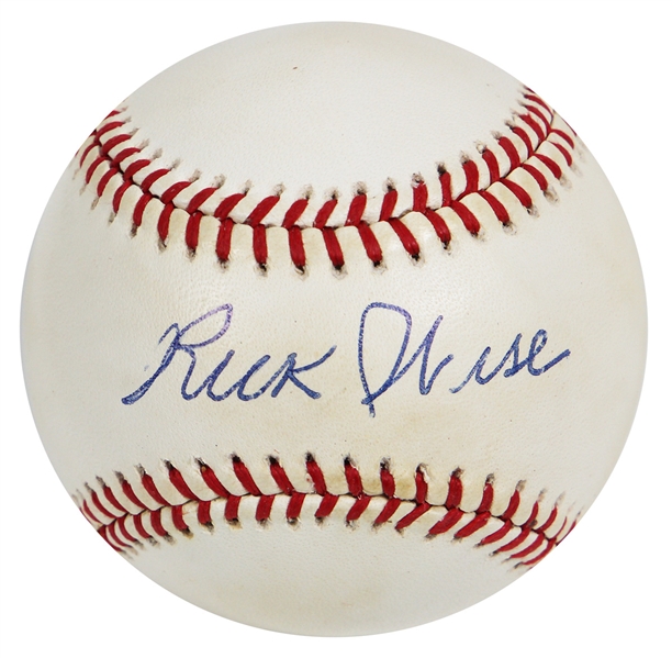 Rick Wise Signed Baseball