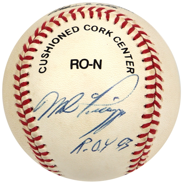 Mike Piazza Vintage Signed Baseball "ROY 93" Inscription