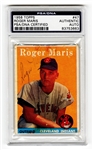 1958 Topps Roger Maris Signed Rookie Card #47 (PSA/DNA Authentic)
